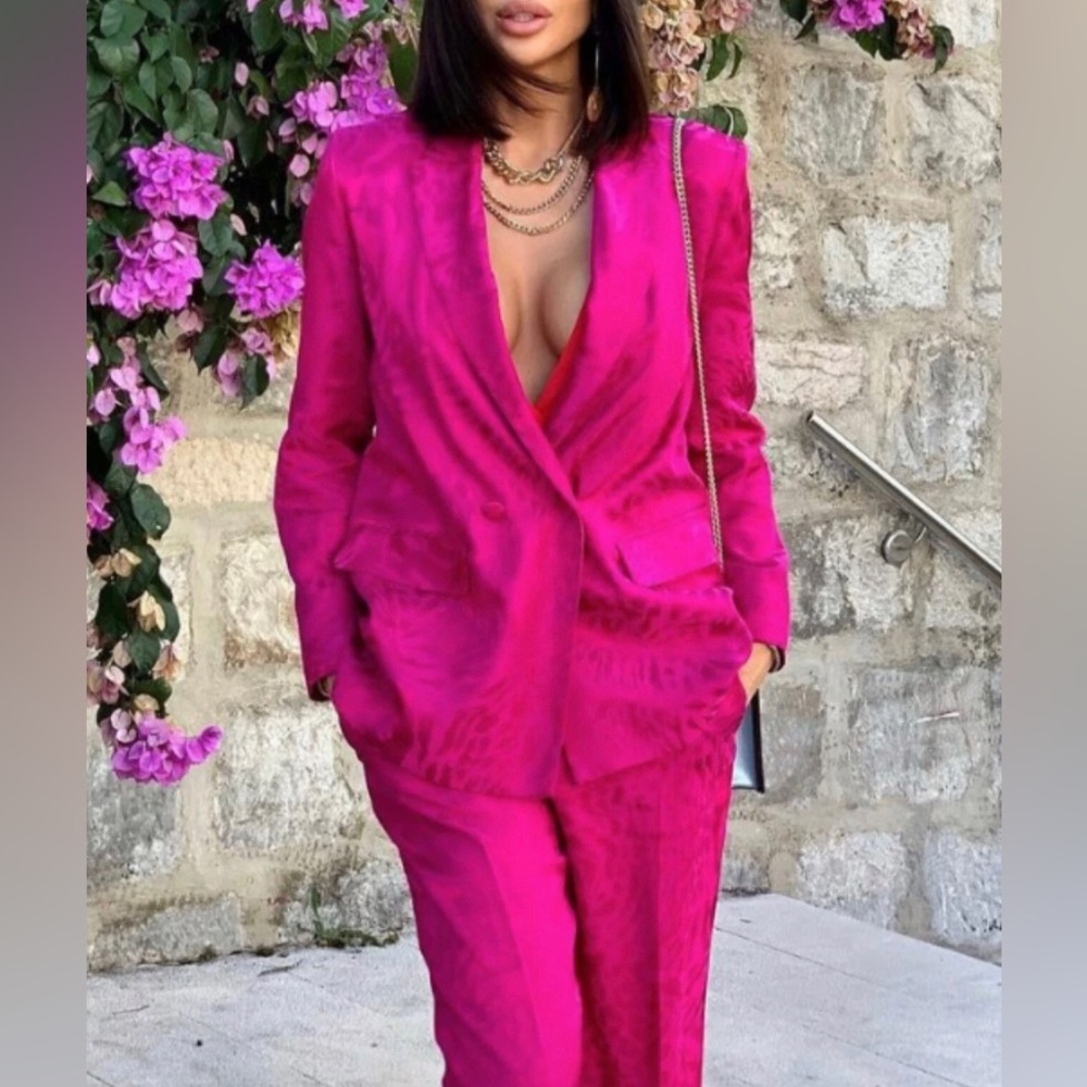 Zara Women's Pink Blazer Jacket